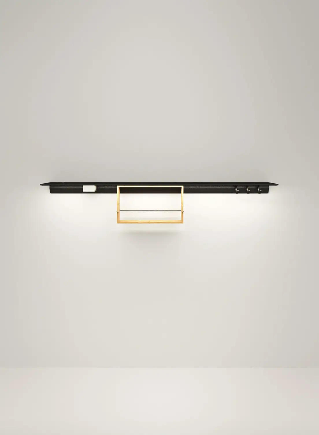 Wandleuchte GERA Feature in hellem Raum.