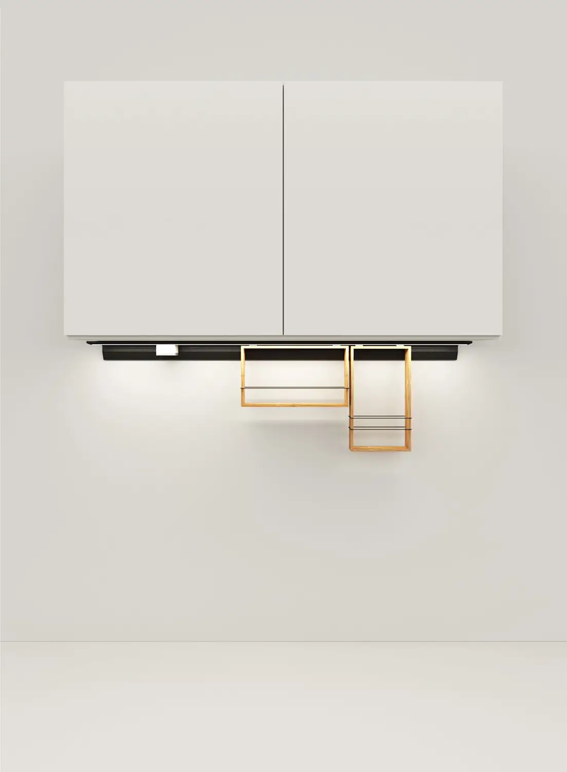 Unterbauleuchte GERA Feature in hellem Raum.