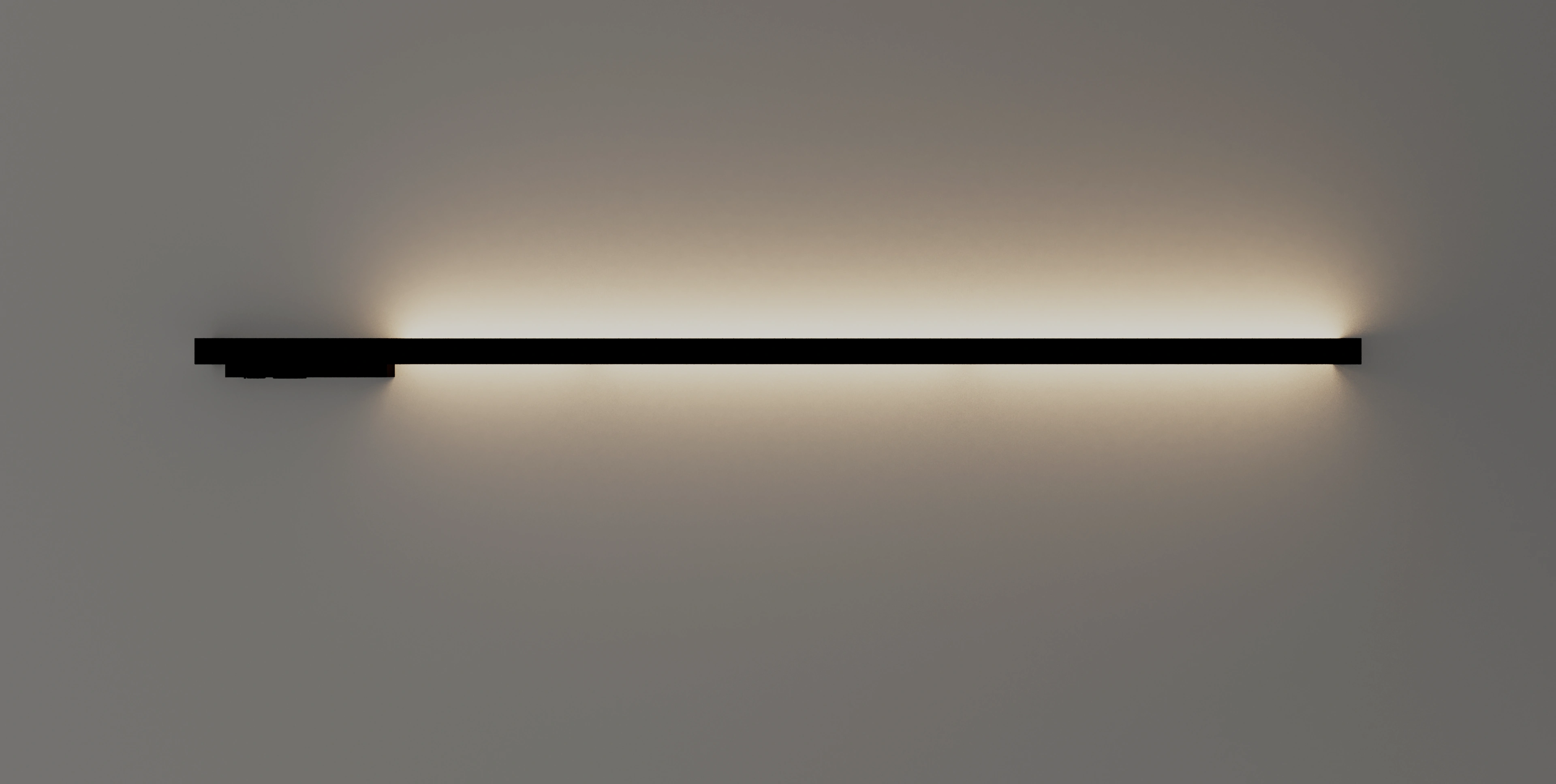 Lichtreling GERA Line Up in einem minimalistischen abgedunkelten Raum.