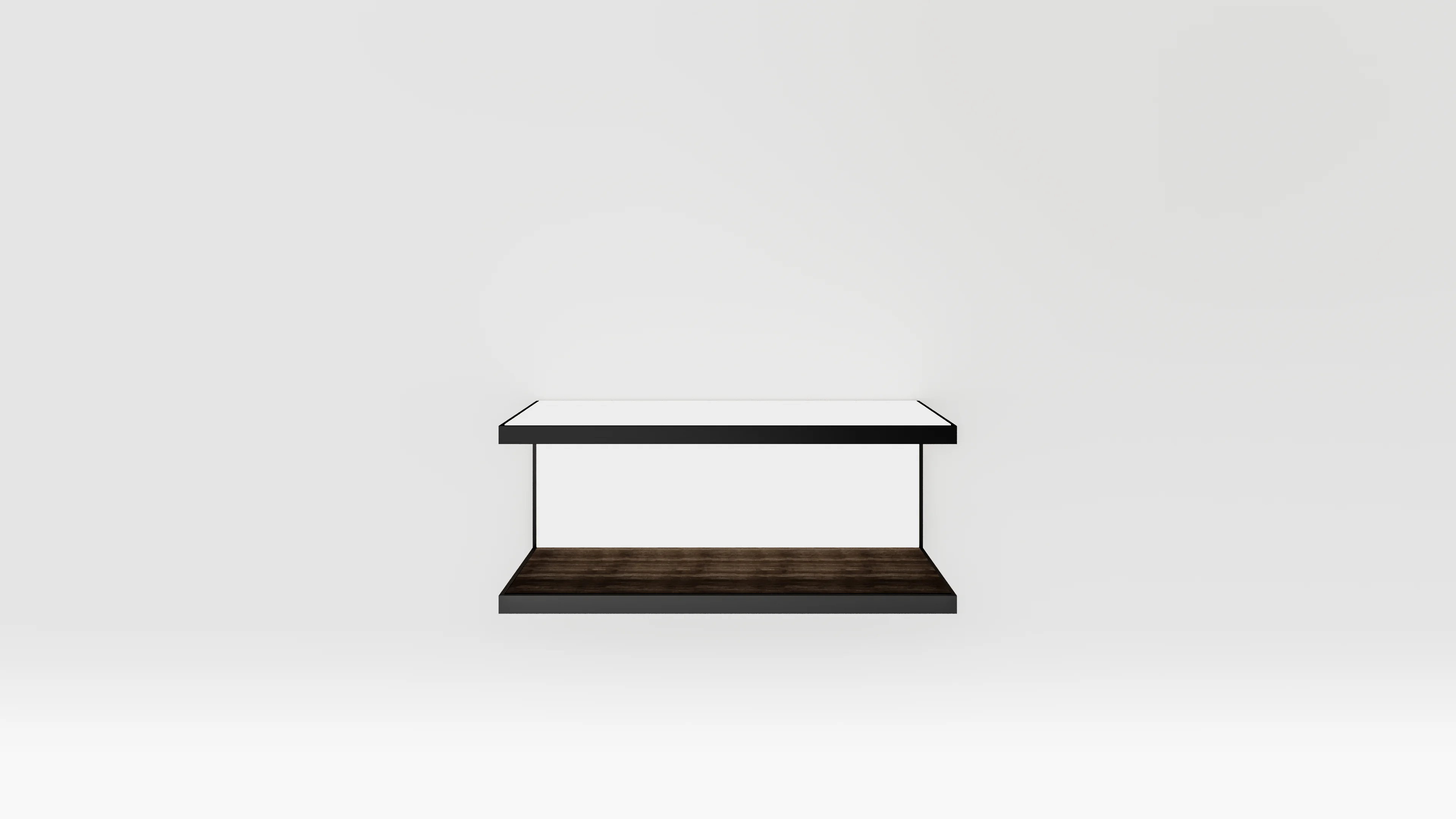 Wandregal GERA Scoop in einem minimalistischen hellen Raum.