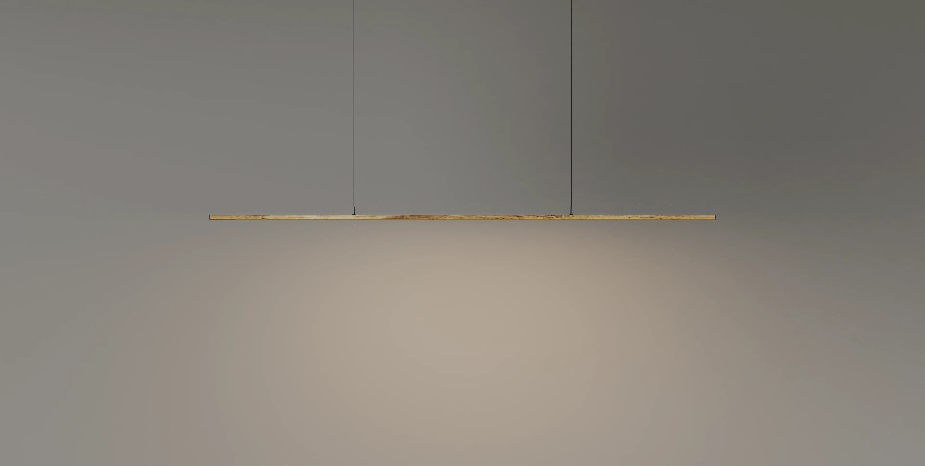 Pendelleuchte GERA Twig in einem minimalistischen abgedunkelten Raum.